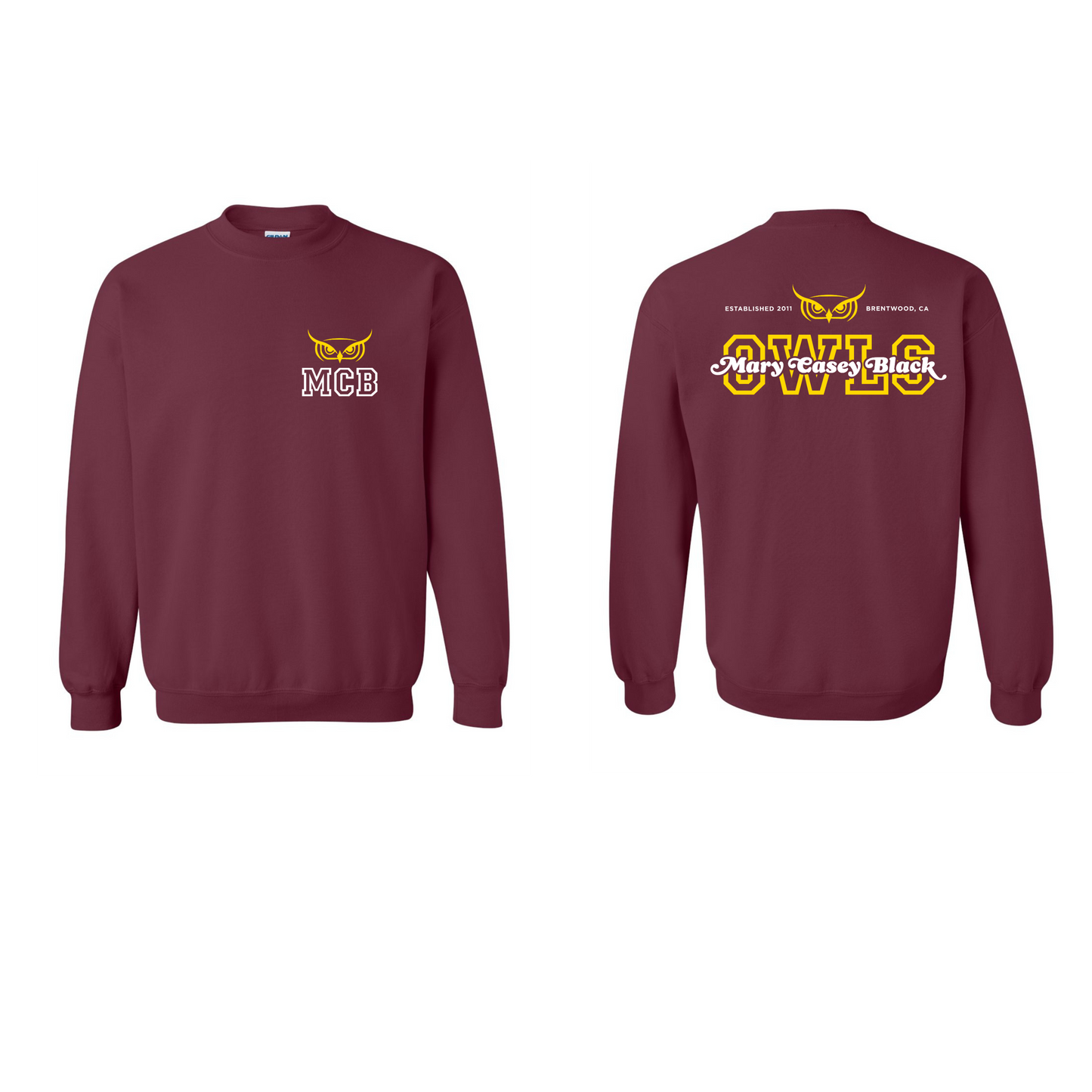 MCB - Maroon Owls Crewneck Sweatshirt