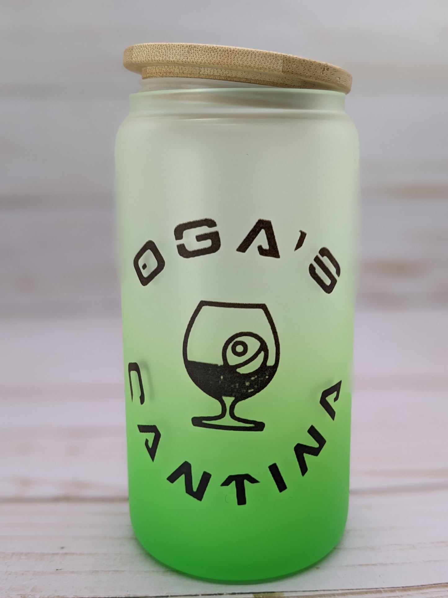 Oga's Cantina Beer Can Glass Cup