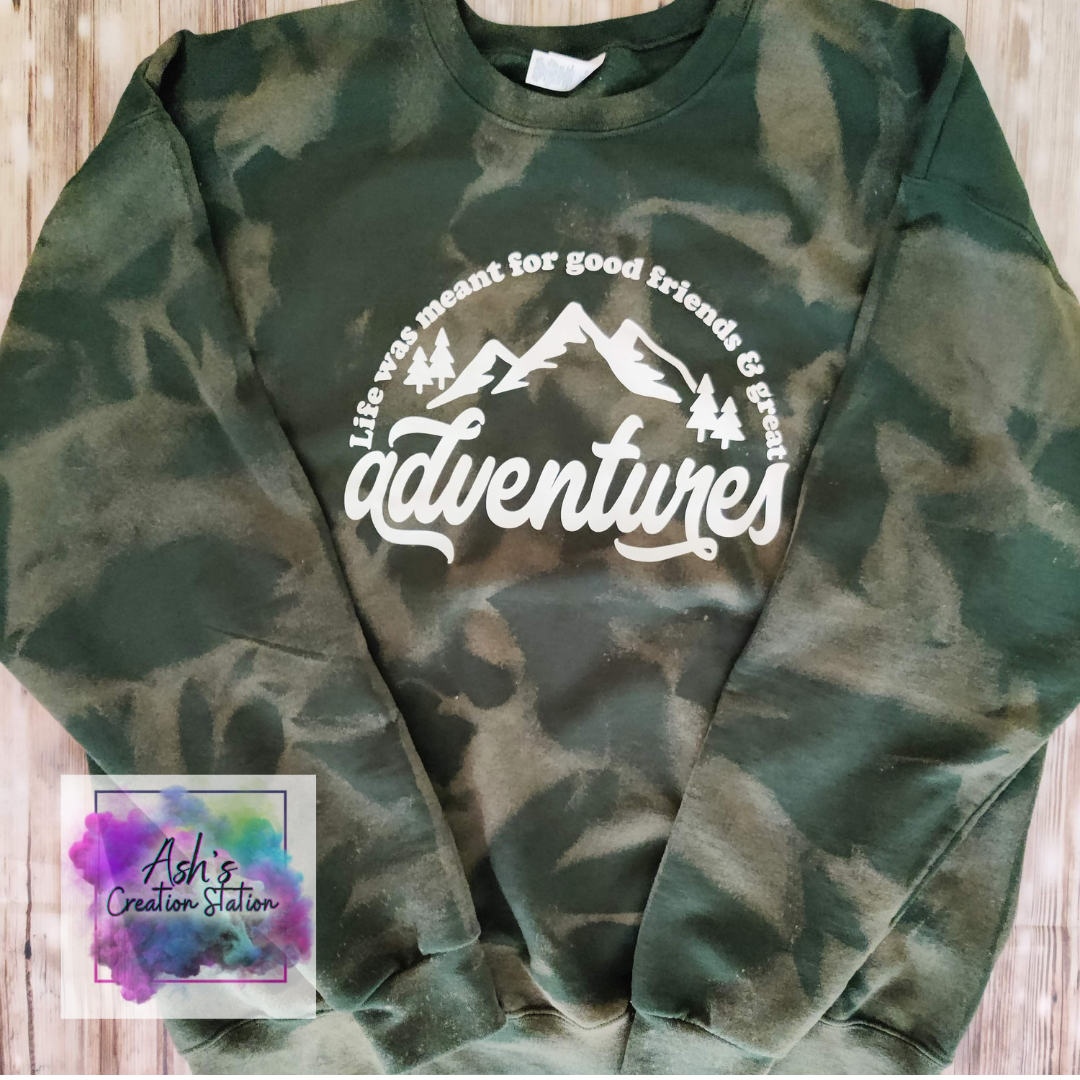 Good Friends & Great Adventure Bleached Sweater