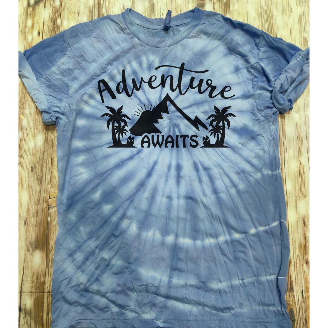 Adventure Awaits Tye Dye Tshirt