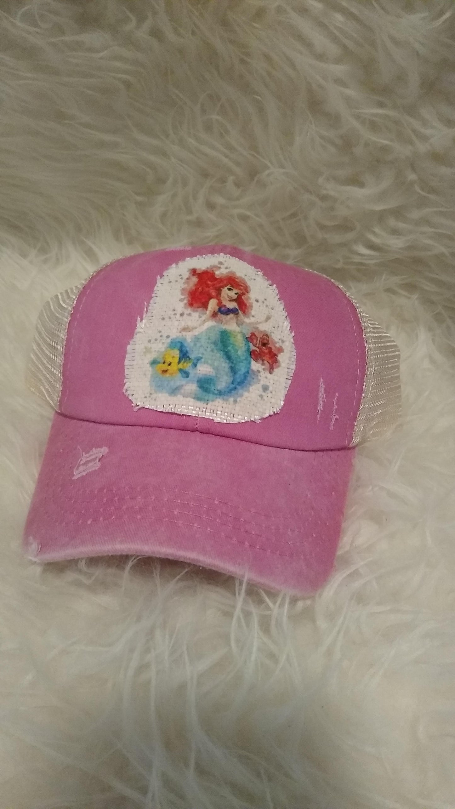 Distressed hats with custom made hat patches