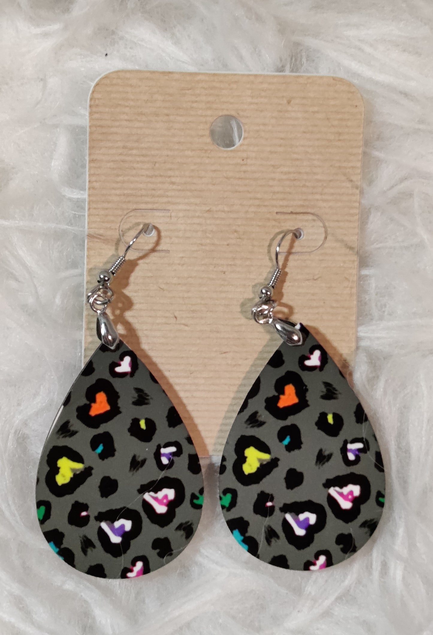 Heart Leopard Earrings