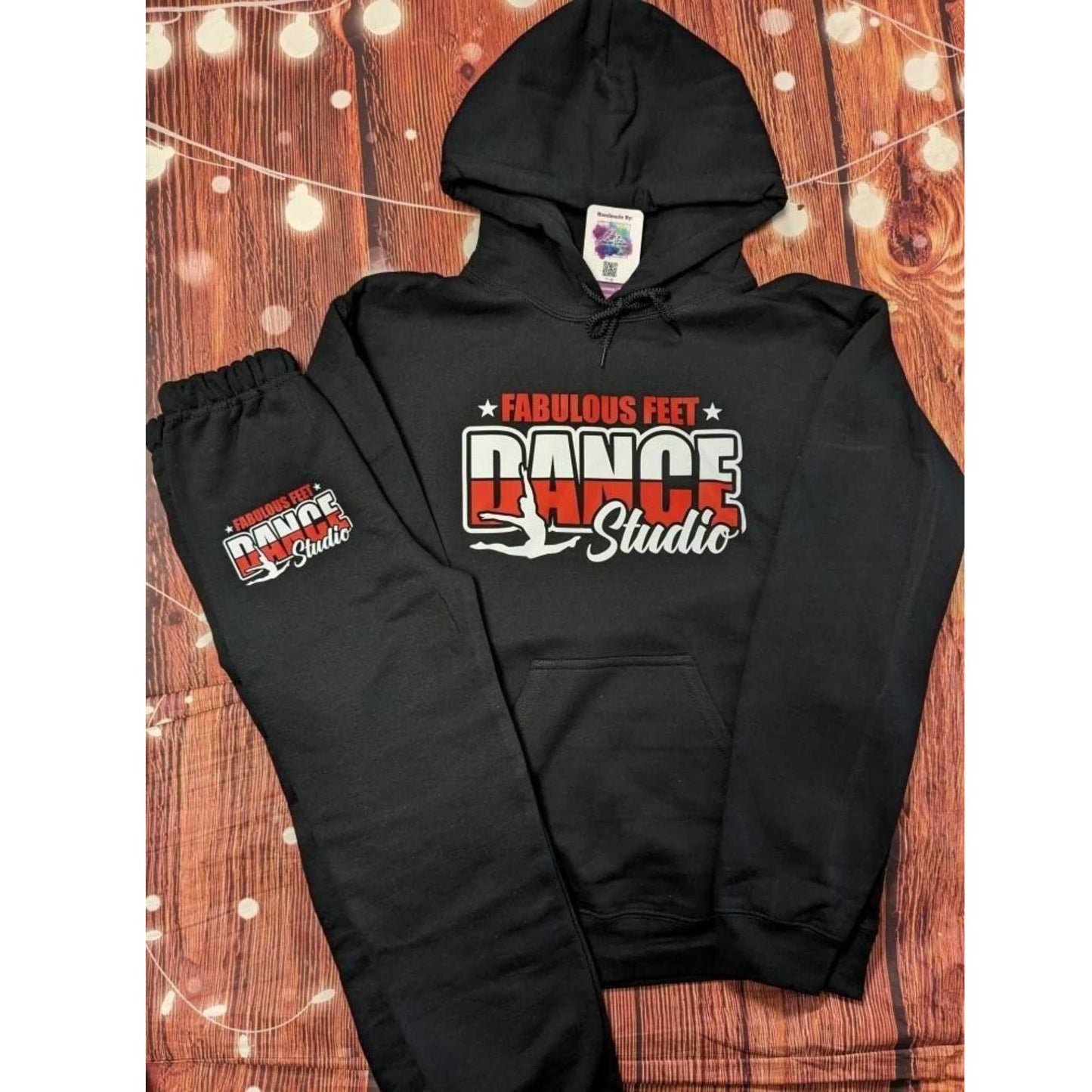 Red/white Fabulous Feet Dance Studio SWEATPANTS