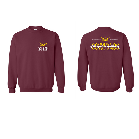 MCB - Maroon Owls Crewneck Sweatshirt
