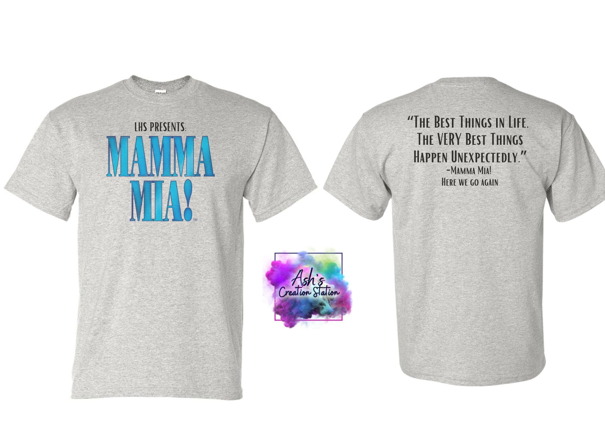 Liberty HS Playmakers: Mamma Mia! Show Shirt – AshCreationStation