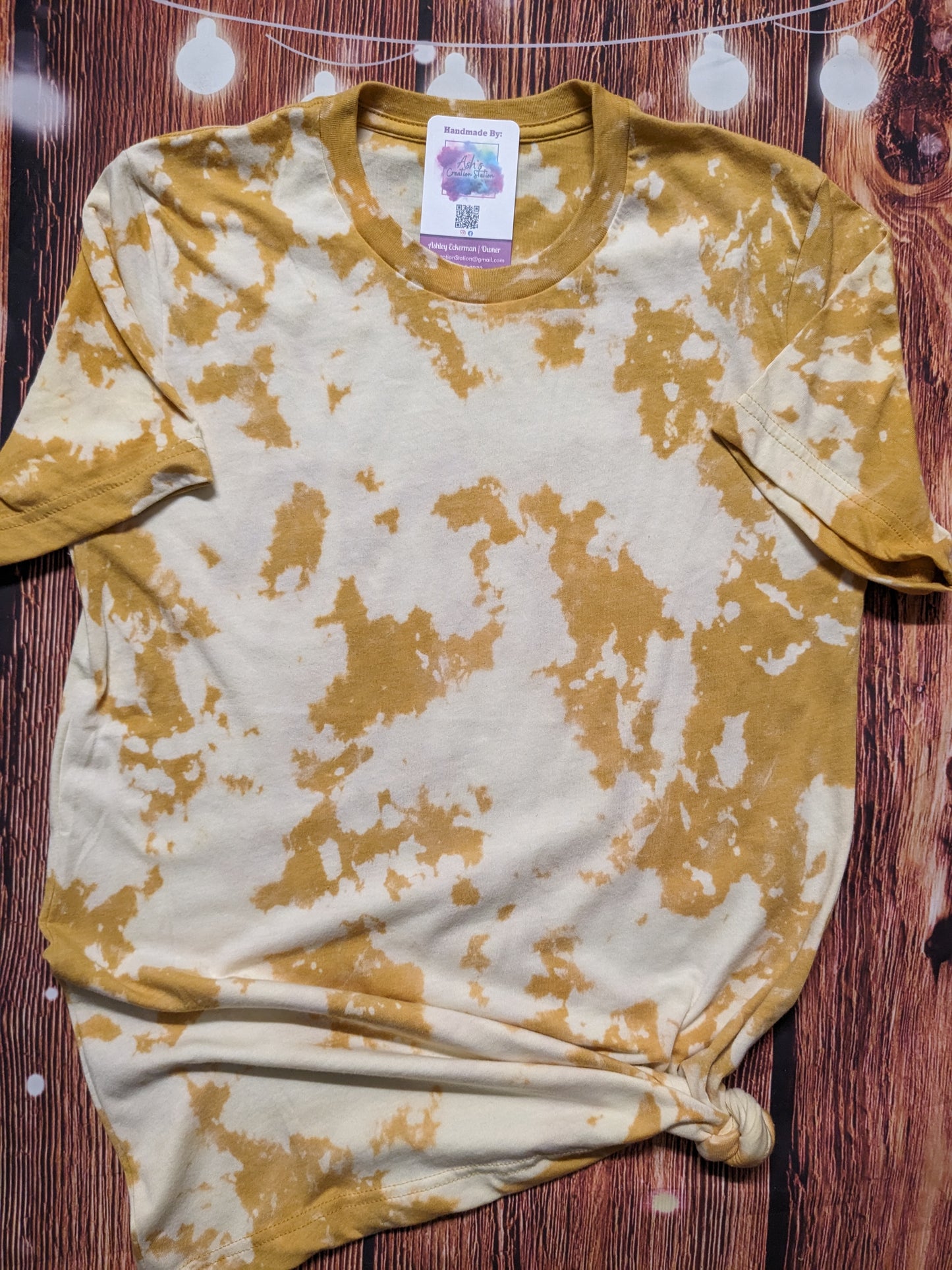 Mustard Bleached Tshirt - BLANK