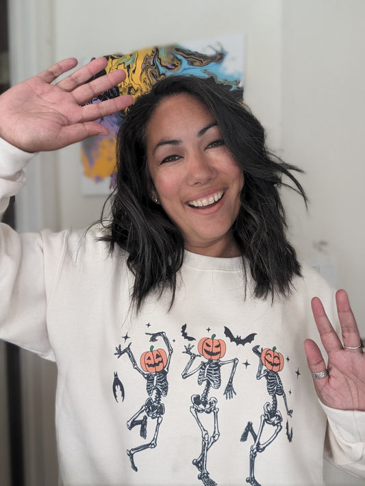 Pumpkin Skellies Crewneck Sweater