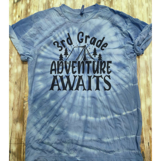 Adventure Awaits Tye Dye Tshirt